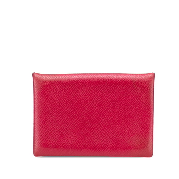 Hermès Calvi Card Case Red Epsom Leather Women's HERMES